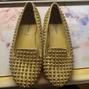 Gold Steve Madden Flats